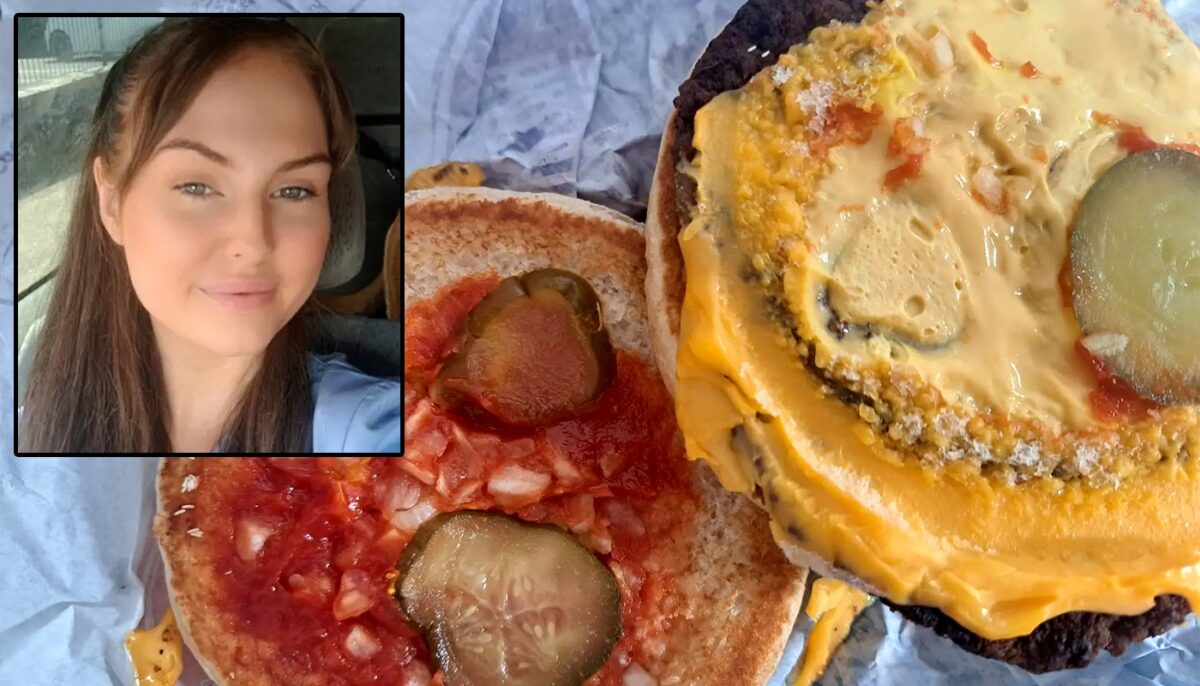 „Mi-e rău!” Ce a găsit o clientă în cheeseburger-ul cumpărat de la McDonald’s. Nici la „Sunt celebru, scoate-mă de aici” de la Pro TV nu vezi așa ceva!