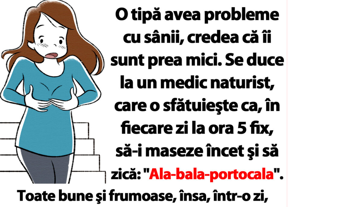 Imagine Stire Bancul de weekend | O tipă avea probleme cu sânii, credea că îi sunt prea mici | 2review.ro