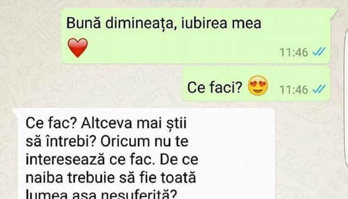 Imagine Stire Bancul începutului de săptămână | „Bună dimineața, iubirea mea! Ce faci?” | 2review.ro