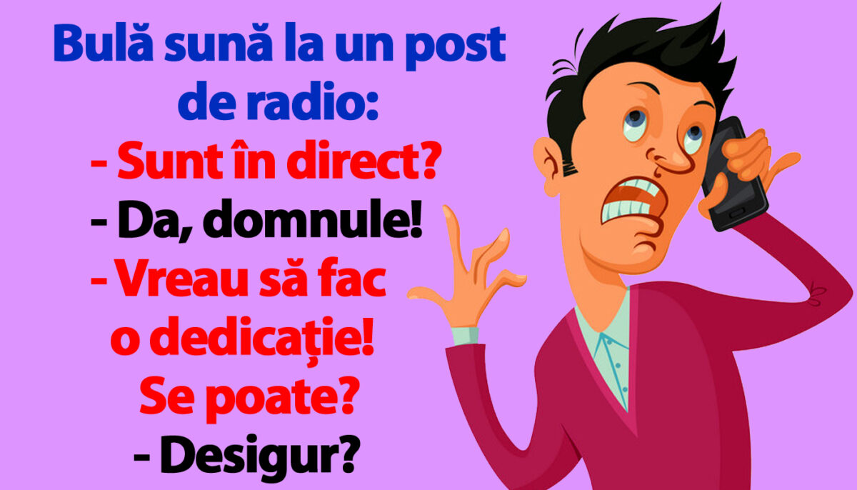 Imagine Stire BANC | Bulă sună la un post de radio: „Sunt în direct? Vreau să fac o dedicație” | 2review.ro
