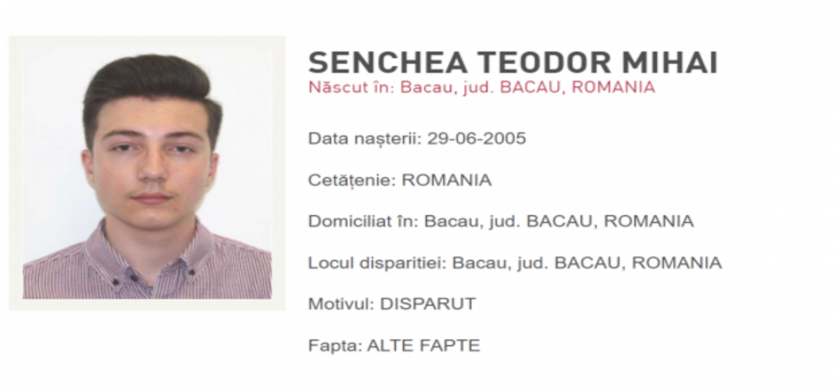 L-ați văzut pe Teodor Mihai? Oamenii legii îl caută pe minorul dispărut