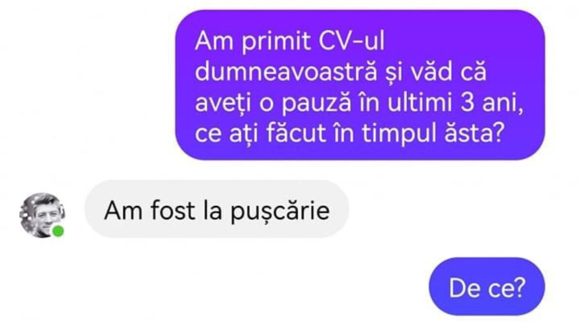 Imagine Stire BANC | „Am primit CV-ul dumneavoastră și văd că aveți o pauză în ultimii 3 ani, ce ați făcut în timpul acesta?” | 2review.ro