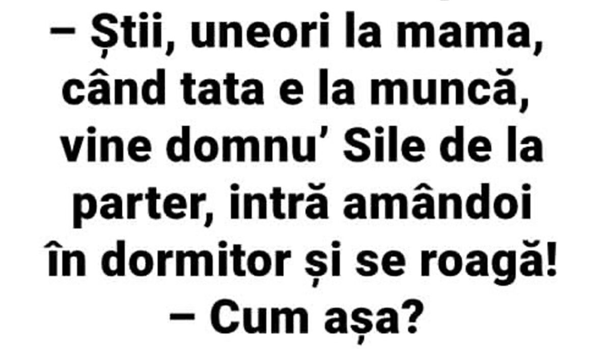 Imagine Stire BANC | „Uneori, când e tata la plecat la muncă, vine domnul Sile la mama, intră amândoi în dormitor și se roagă” | 2review.ro