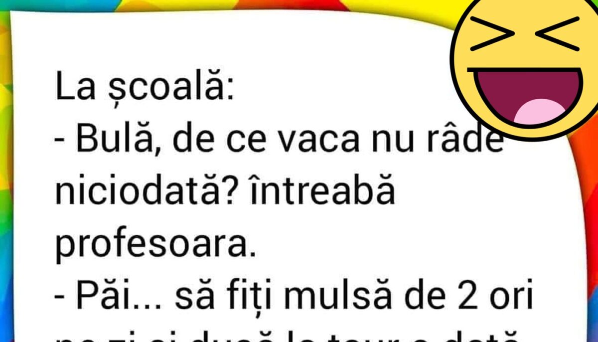 Imagine Stire BANC | „Bulă, de ce vaca nu râde niciodată?” | 2review.ro