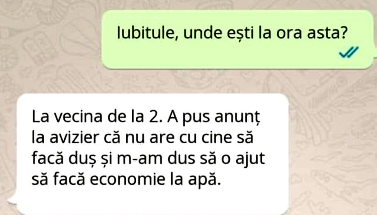 Imagine Stire BANC | „Iubito, sunt la vecina de la 2. A pus anunț la avizier că nu are cu cine să facă duș” | 2review.ro