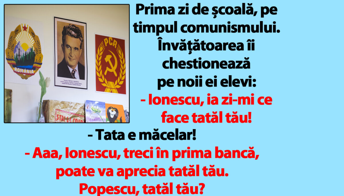Imagine Stire BANCUL ZILEI | Cum arăta prima zi de școală pe timpul lui Ceaușescu | 2review.ro