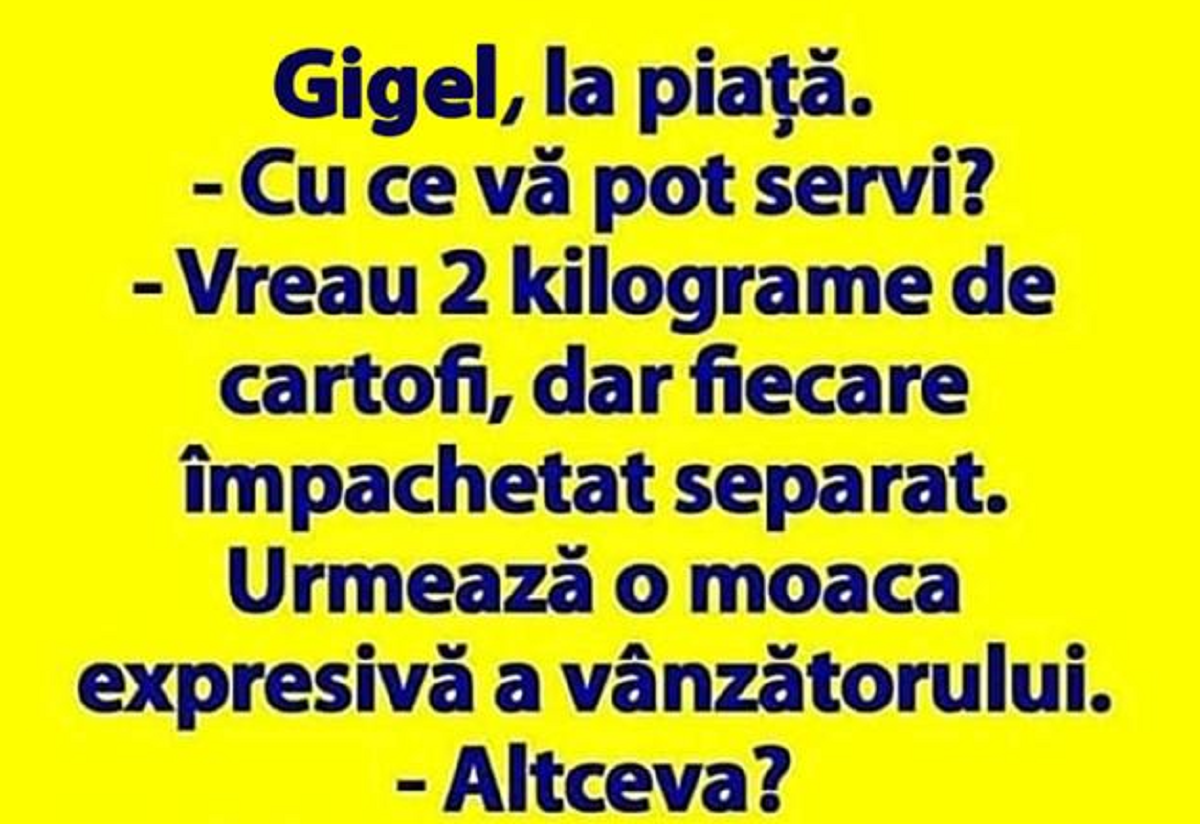 Imagine Stire BANC | Gigel, la piață: „Vreau 2 kilograme de cartofi, dar fiecare împachetat separat” | 2review.ro