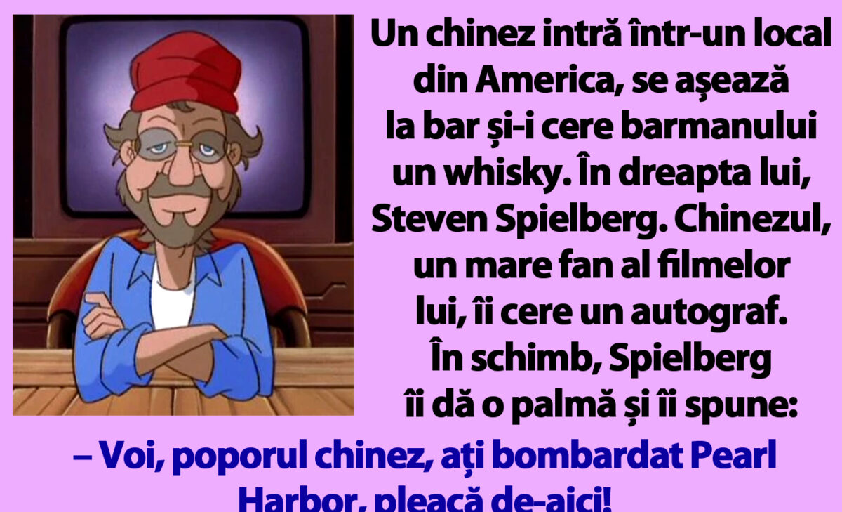 Imagine Stire BANCUL ZILEI | Un chinez intră într-un bar din SUA și îl ia la palme pe Steven Spielberg | 2review.ro