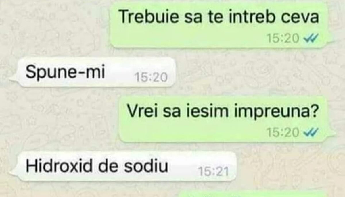 Imagine Stire BANCUL ZILEI | Cel mai „chimic” mod de a refuza pe cineva care te invită în oraș | 2review.ro