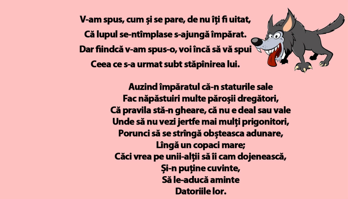 FABULA ZILEI | Lupul moralist