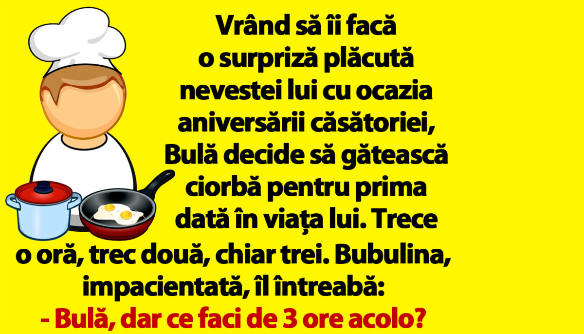Imagine Stire BANC | Bulă gătește ciorbă pentru prima dată în viață | 2review.ro