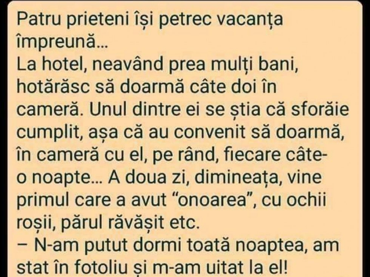 Imagine Stire Bancul de weekend: „Patru prieteni își petrec vacanța împreună” | 2review.ro