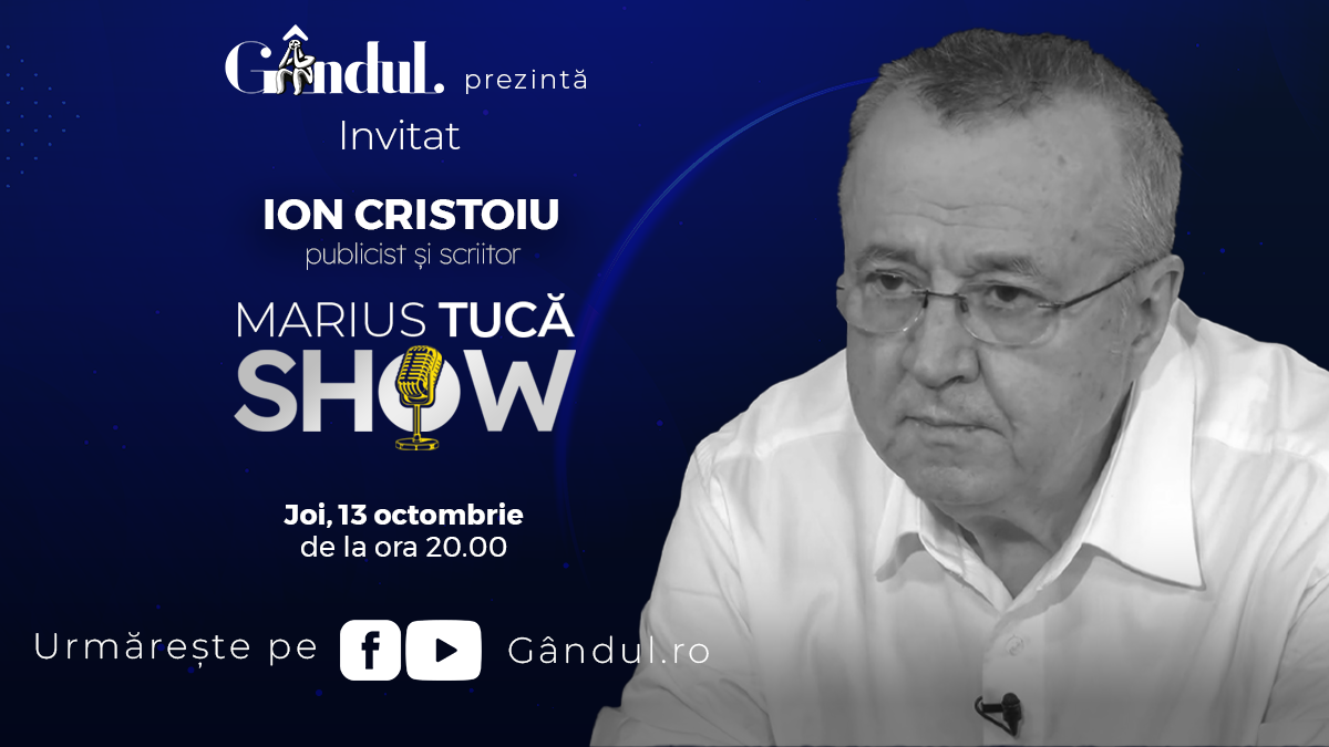 Imagine Stire Marius Tucă Show începe joi, 13 octombrie, de la ora 20.00, live pe gândul.ro | 2review.ro