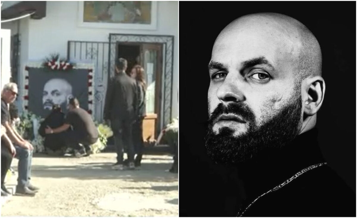 Imagine Stire Ți se rupe sufletul! Nosfe a fost condus astăzi pe ultimul drum. Soția lui a îngenuncheat minute în șir în fața tabloului cu chipul artistului | 2review.ro