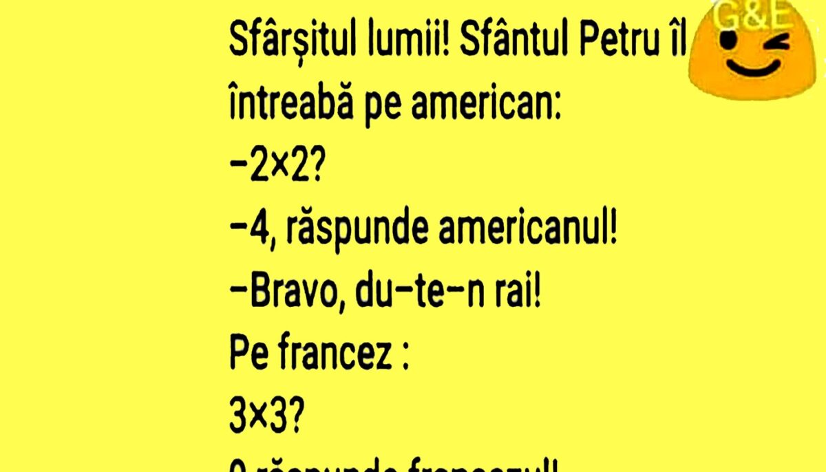 Imagine Stire BANC | Este Sfârșitul Lumii. Sfântul Petru pune o întrebare americanului, francezului și moldoveanului | 2review.ro