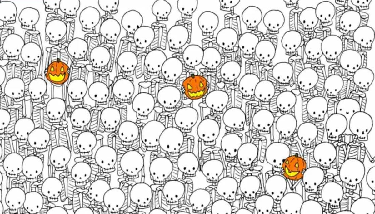 Test IQ de Halloween 2022 | Găsiți fantoma ascunsă printre schelete! Geniile o văd în doar 7 secunde. Tu poți?