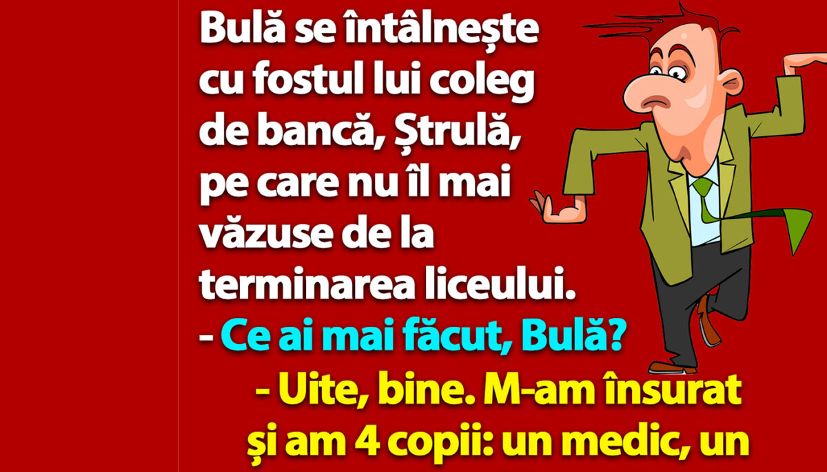 Imagine Stire BANC | Bulă are 4 copii: un medic, un profesor, un arhitect și un hoț de buzunare | 2review.ro