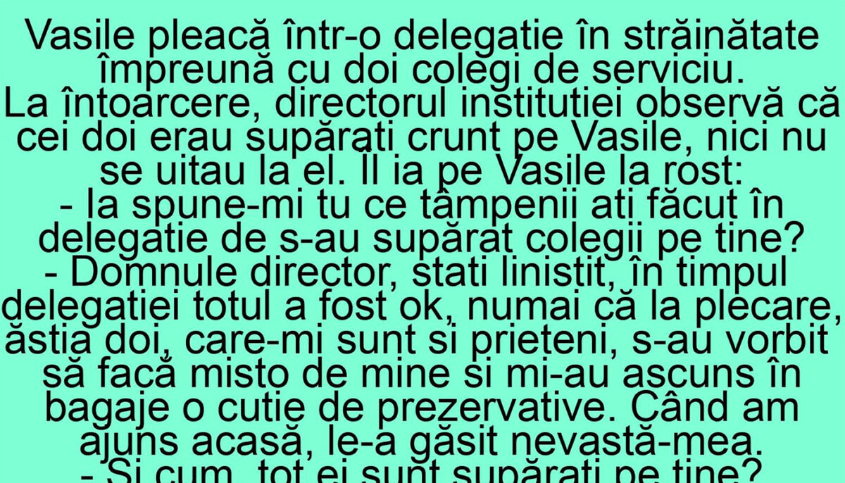 Imagine Stire BANC | „Vasile, ce tâmpenii ați făcut în delegație, de s-au supărat colegii pe tine?” | 2review.ro