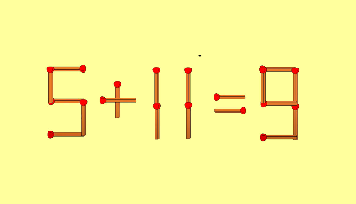 Testul IQ la care și geniile greșesc | Mută un singur băț pentru a corecta egalitatea 5+11=9