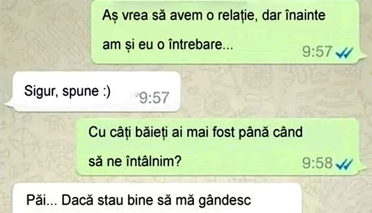 Imagine Stire BANCUL ZILEI | „Cu câți băieți ai mai fost până să ne întâlnim?” | 2review.ro