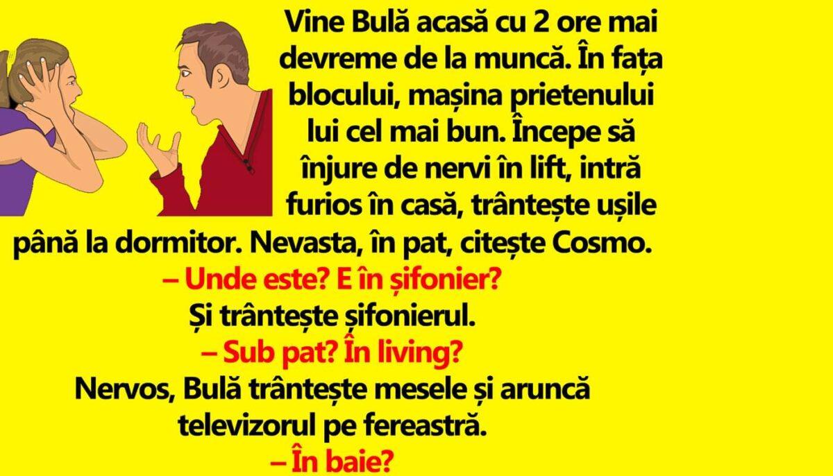 Imagine Stire BANC | Vine Bulă acasă cu 2 ore mai devreme de la muncă. În fața blocului, mașina prietenului lui cel mai bun | 2review.ro