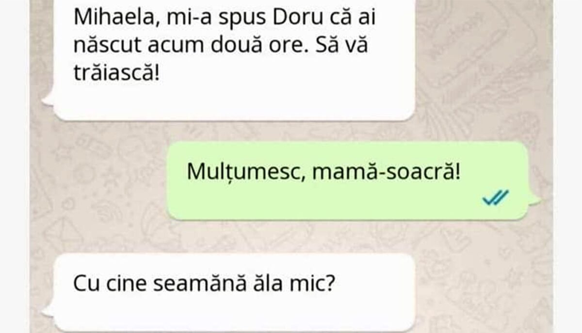 Imagine Stire BANC | „Mihaela, mi-a spus Doru că ai născut acum 2 ore. Cu cine seamănă?” POZE | 2review.ro