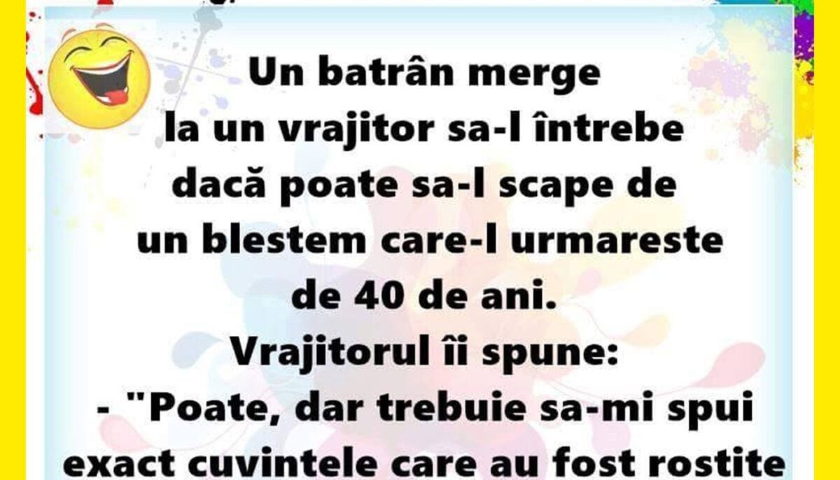 Imagine Stire BANCUL ZILEI | Un bătrân merge la vrăjitor să-l scape de blestemul care-l urmărește de 40 de ani | 2review.ro