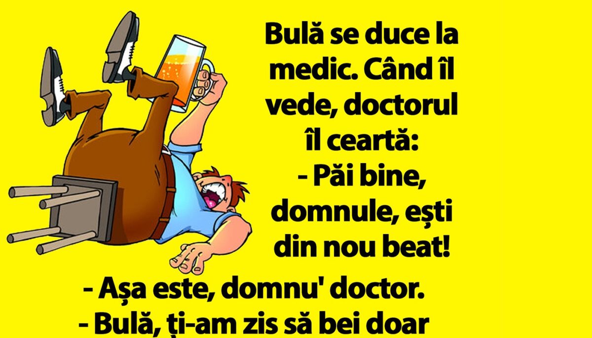 Imagine Stire BANC | Doctorul îl ceartă pe Bulă: „Păi bine, domnule, ești din nou beat!” | 2review.ro