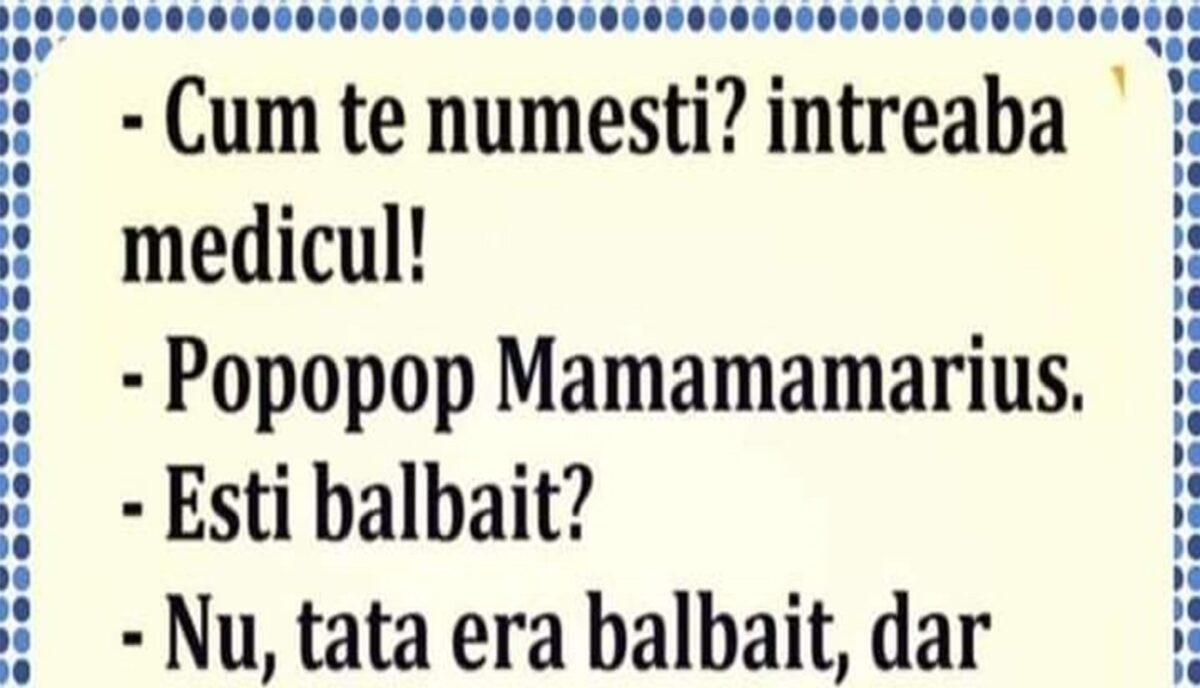 Imagine Stire BANC | „Cum te numești?” „Popopop Mamamamarius” | 2review.ro