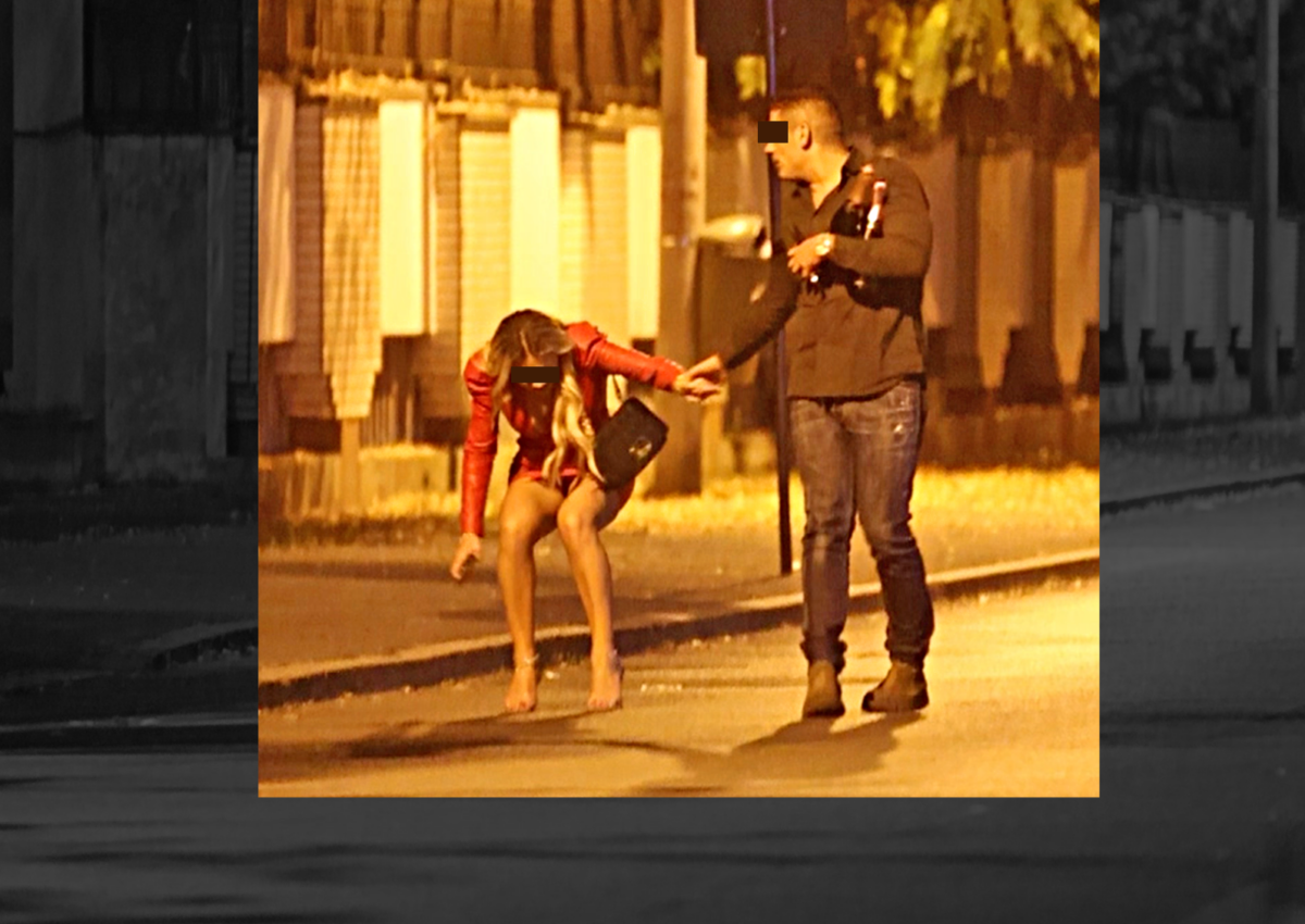 Imagine Stire Zeul Bachus face ravagii serioase!!! O blondă puternic ”avariată” și un tânăr au plecat cu sticlele de șampanie din club direct pe stradă. Ce a urmat e uluitor! | 2review.ro