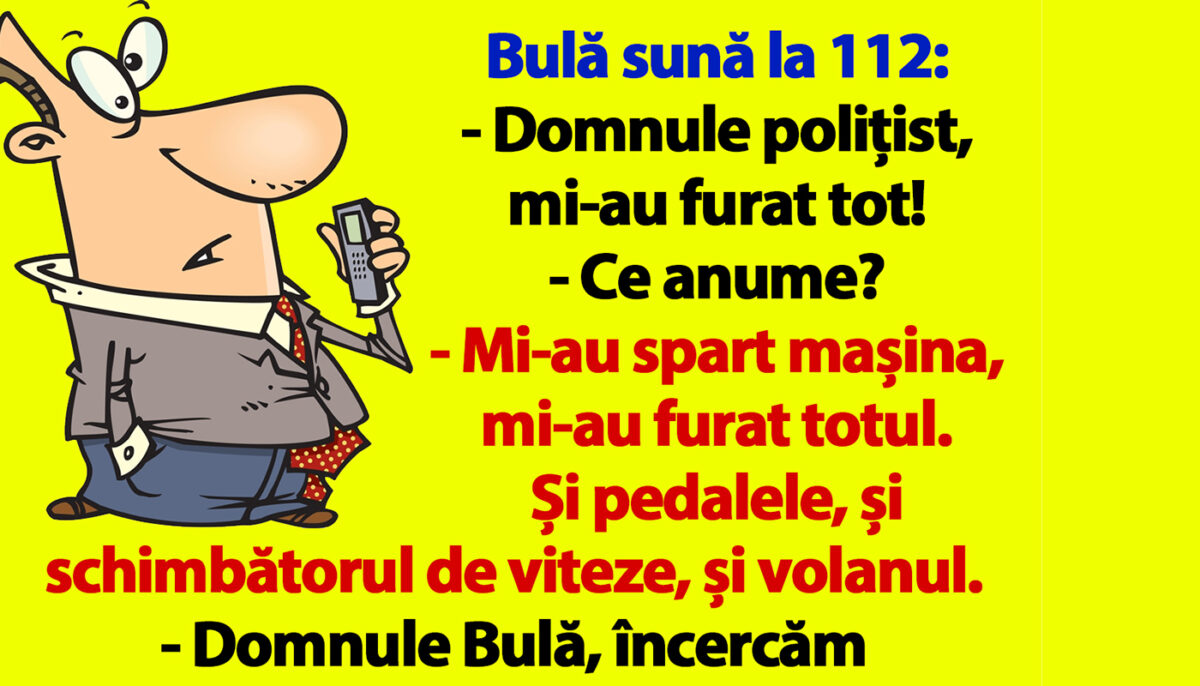 Imagine Stire BANC | Bulă sună la 112: „Domnule polițist, mi-au furat tot!” | 2review.ro
