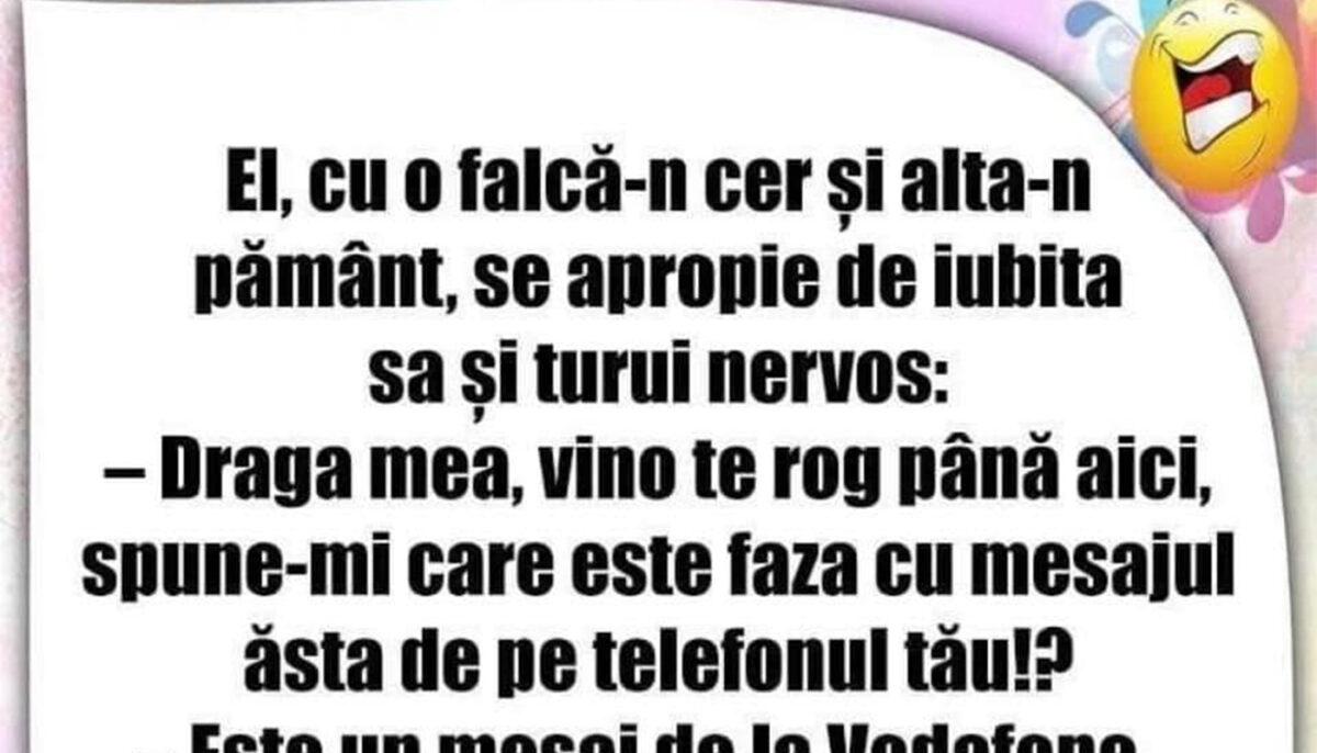 Imagine Stire BANCUL ZILEI | „Vodafone îți scrie: ‘Nu pot să trăiesc fără tine’?!” | 2review.ro
