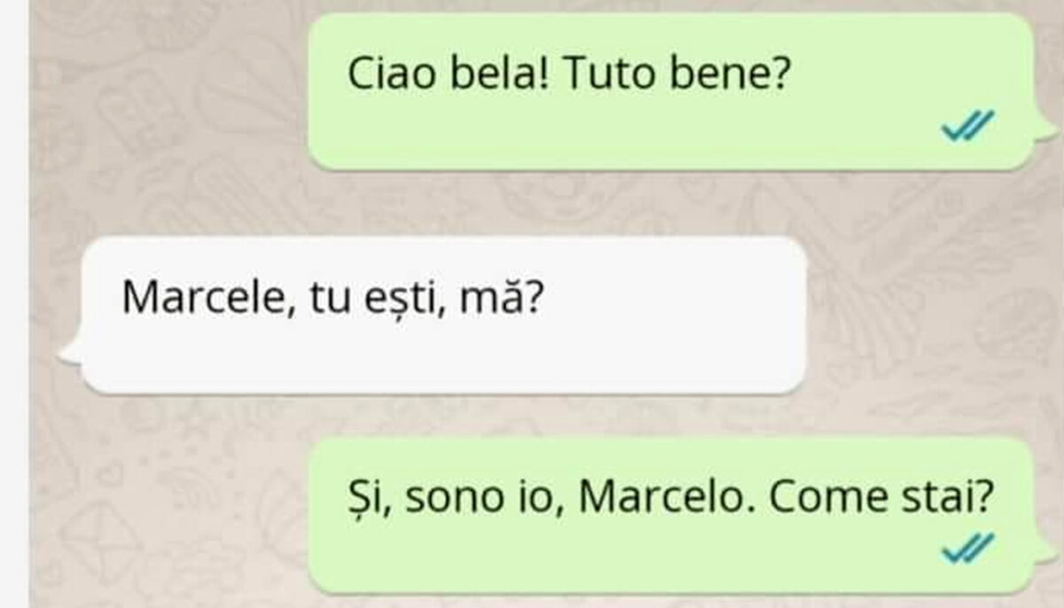 Imagine Stire BANCUL ZILEI | „Ciao bela. Tuto bene?” „Marcele, tu ești, mă?” | 2review.ro
