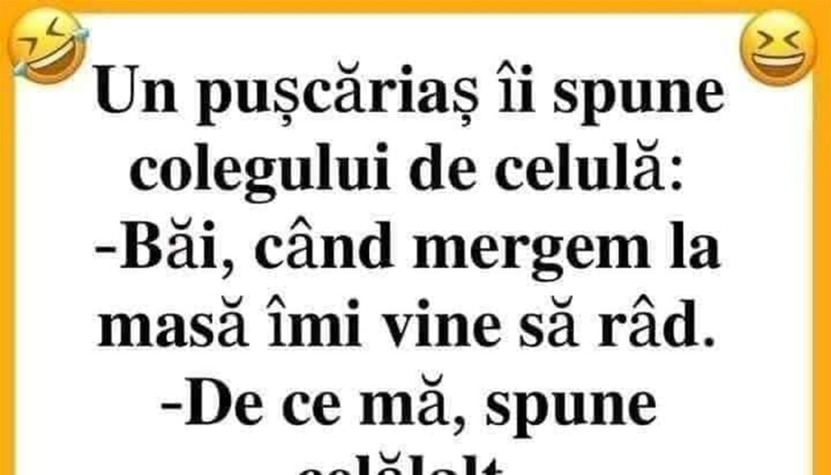 Imagine Stire BANC | Un pușcăriaș îi spune colegului de celulă: „Când mă duc la masă, îmi vine să râd!” | 2review.ro