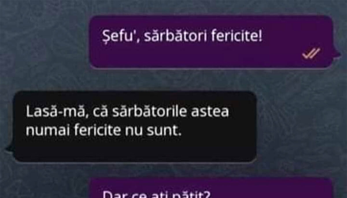 Imagine Stire BANCUL ZILEI | „Șefu’, sărbători fericite!” | 2review.ro