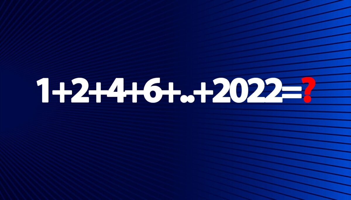 Testul IQ la care și profesorii de matemamtică greșesc | Cât fac 1+2+4+6+..+2022?