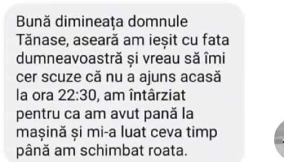 Imagine Stire BANCUL ZILEI | „Domnule Tănase, aseară am ieșit cu fata dumneavoastră și vrea să-mi cer scuze” | 2review.ro