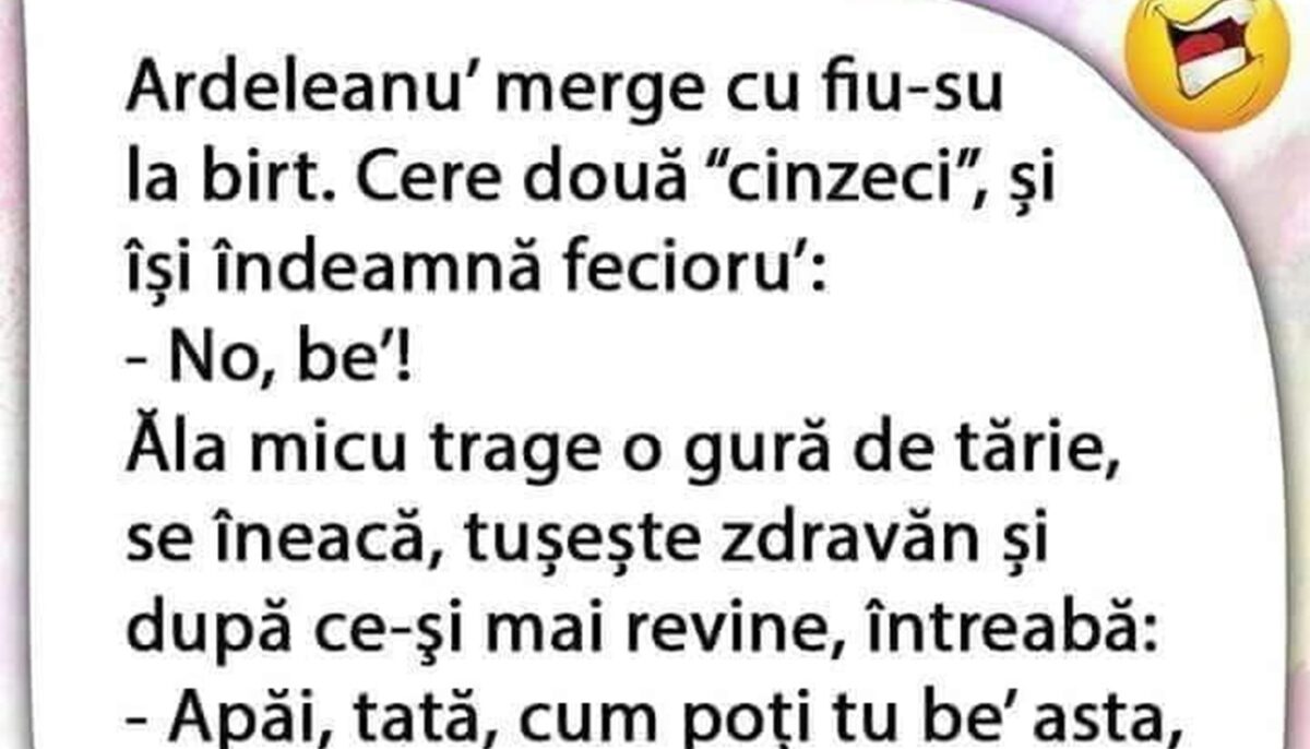 Imagine Stire Bancul începutului de săptămână | Ardeleanul merge cu fiu-su la birt: „No, be’!” | 2review.ro