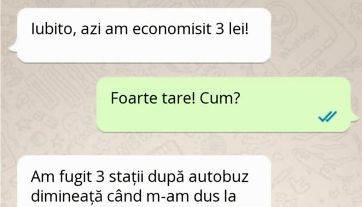 Imagine Stire Bancul începutului de săptămână | „Iubire, azi am economisit 3 lei” | 2review.ro