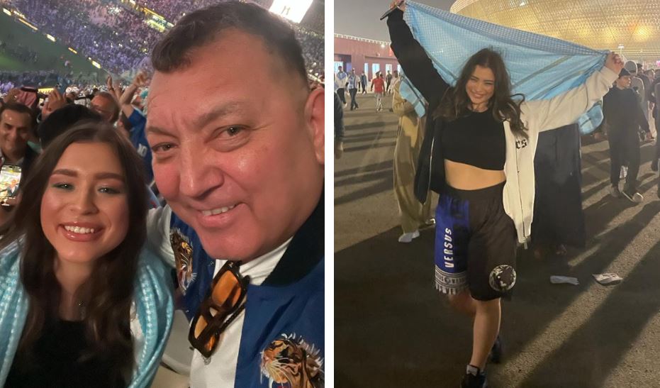 Imagine Stire Nuredin Beinur, cu fiica la finala Cupei Mondiale din Qatar. Nu se uită la bani când vine vorba de Miruna! | 2review.ro