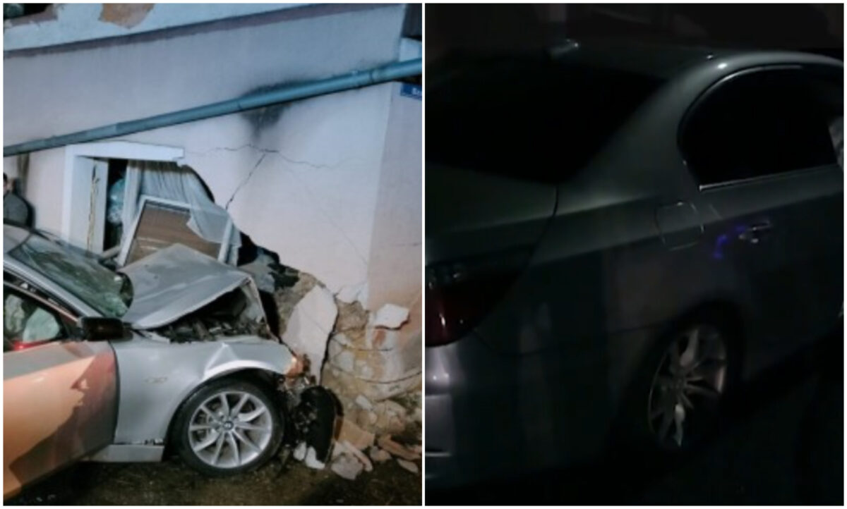 Au tras spaima vieții! O familie din Satu Mare s-a „trezit” cu un BMW direct în dormitor. Un șofer de 19 ani s-a înfipt cu mașina în zidul casei