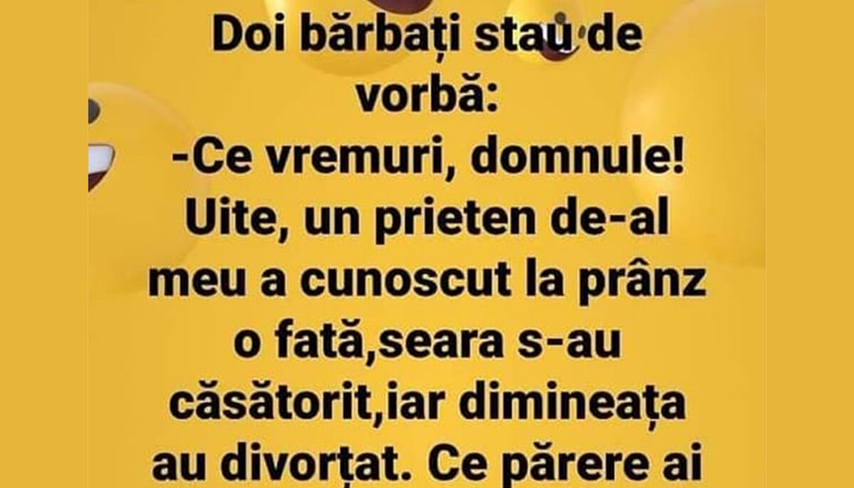 Imagine Stire BANC | „Un prieten a cunoscut la prânz o fată, seara s-au căsătorit, iar dimineața au divorțat” | 2review.ro