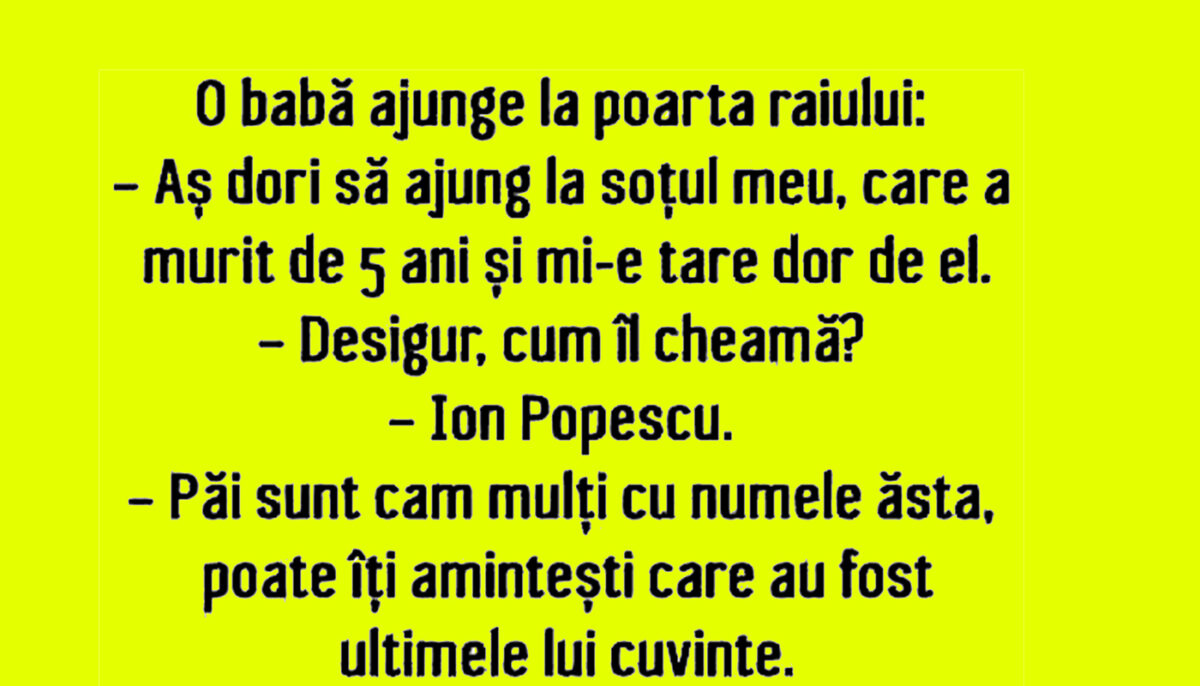 Imagine Stire BANC | O bătrână, la Poarta Raiului: „Aș dori să ajung la soțul meu” | 2review.ro