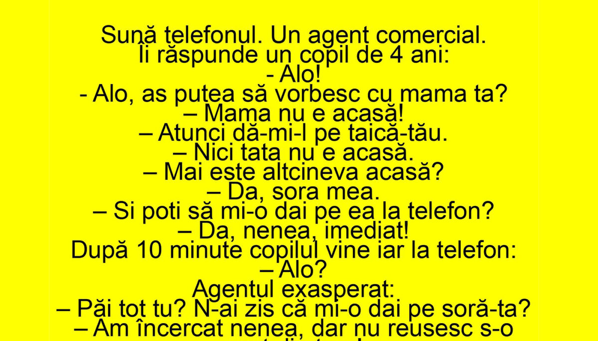 Imagine Stire BANCUL ZILEI | „Alo, aș putea să vorbesc cu mama ta?” | 2review.ro