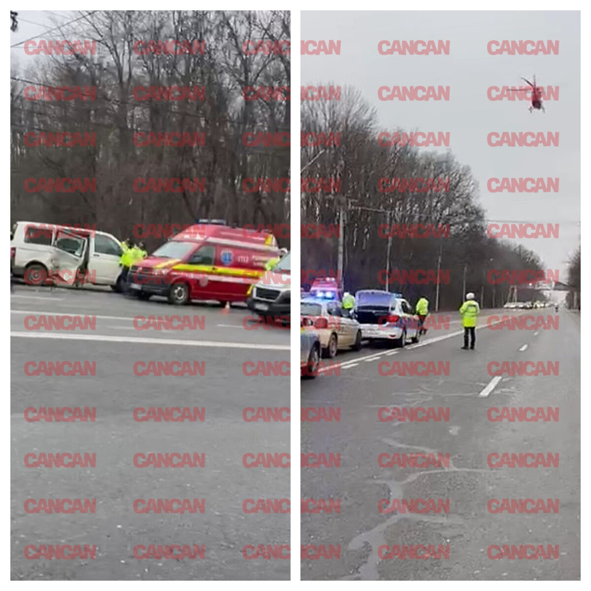 Accident grav în Balotești! Patru persoane au ajuns la spital, iar traficul a fost blocat total. Mai multe echipaje SMURD au ajuns la fața locului