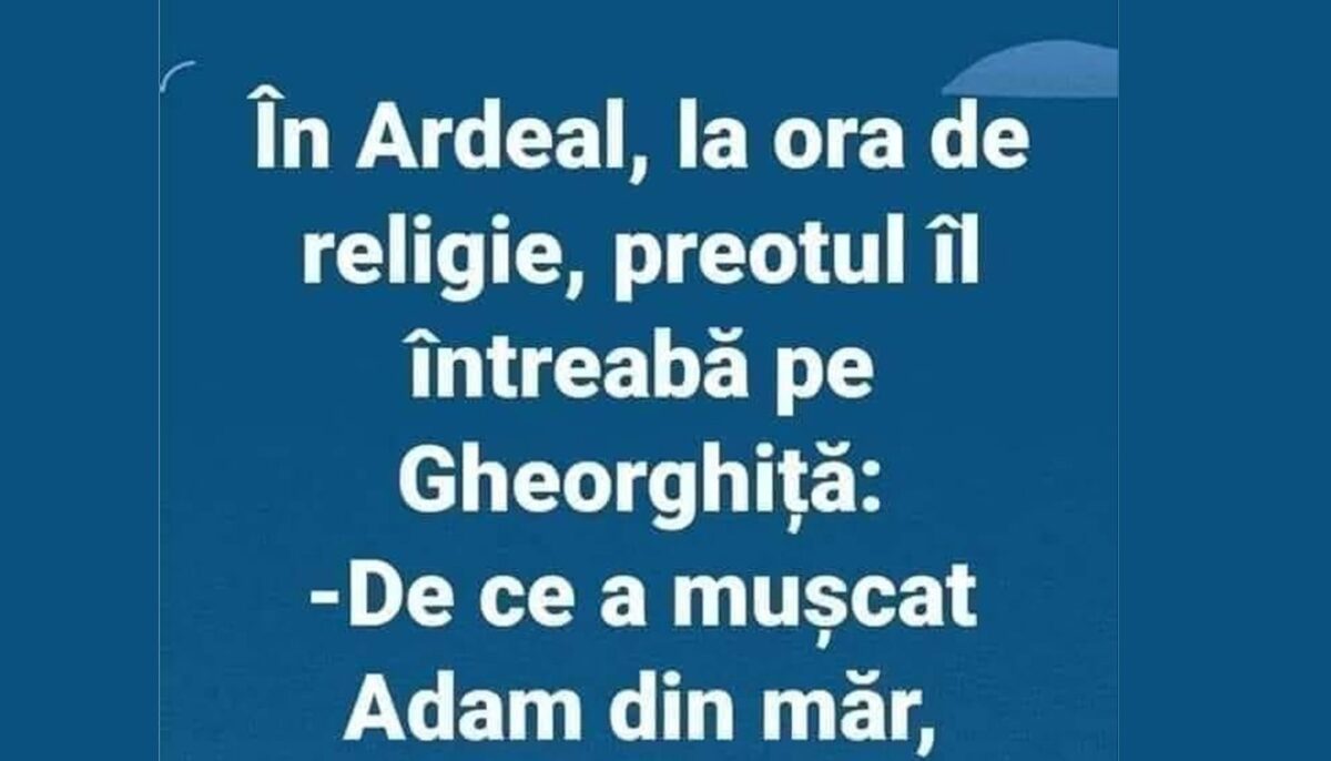 Imagine Stire BANCUL ZILEI | „De ce a mușcat Adam din măr?” | 2review.ro
