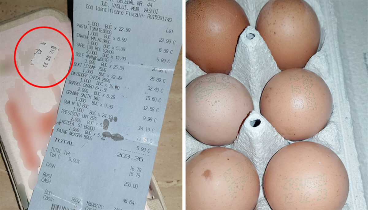 Ce „țeapă” a luat un client, după ce a cumpărat un cofraj cu 10 ouă, de 9.99 lei, dintr-un hipemarket din Vaslui