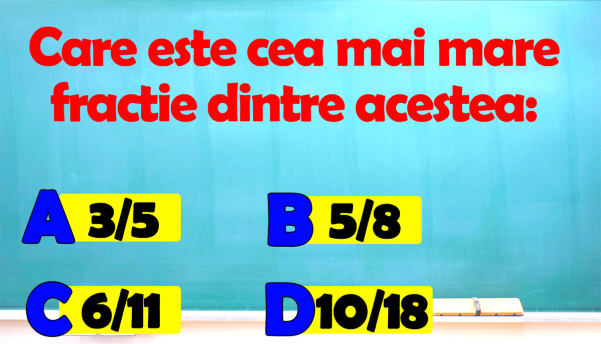 Testul IQ la care și geniile greșesc | Care număr e cel mai mare: 3/5, 5/8, 6/11 sau 10/18?