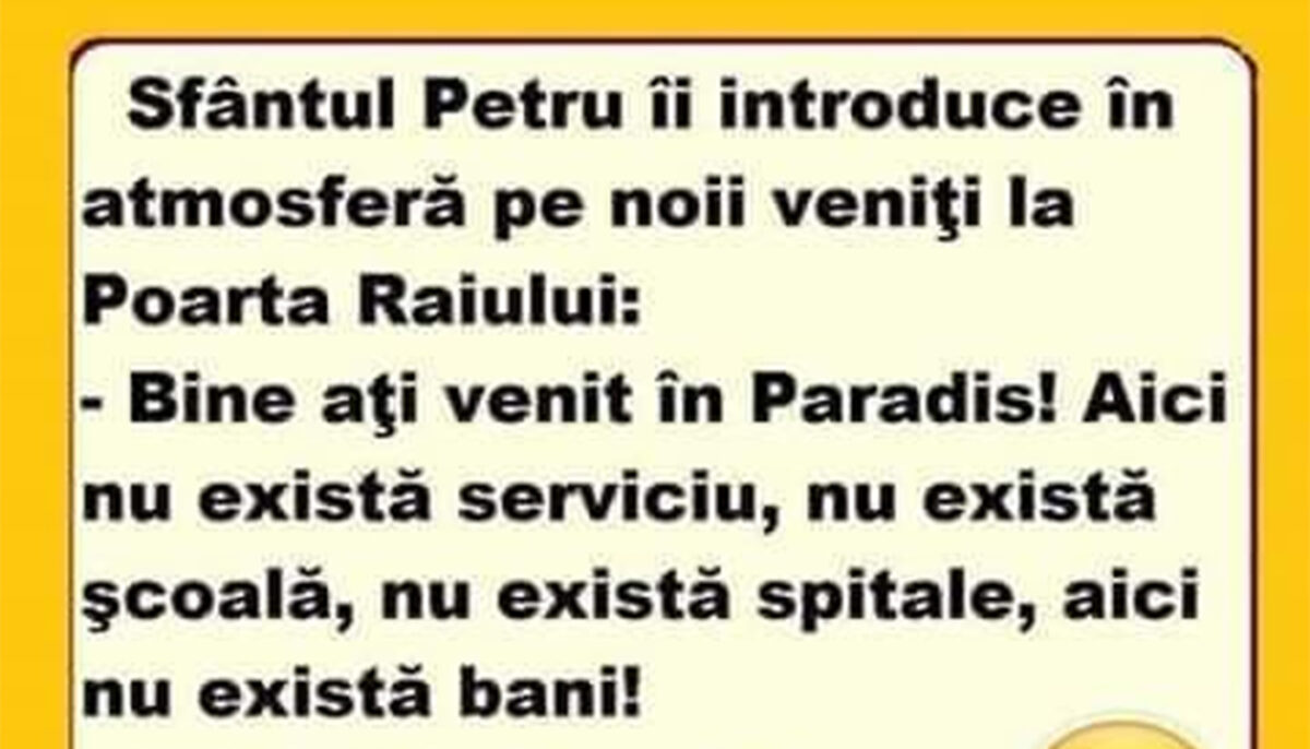 Imagine Stire BANCUL ZILEI | Sfântul Petru îi introduce în atmosferă pe noii veniți la Poarta Raiului | 2review.ro