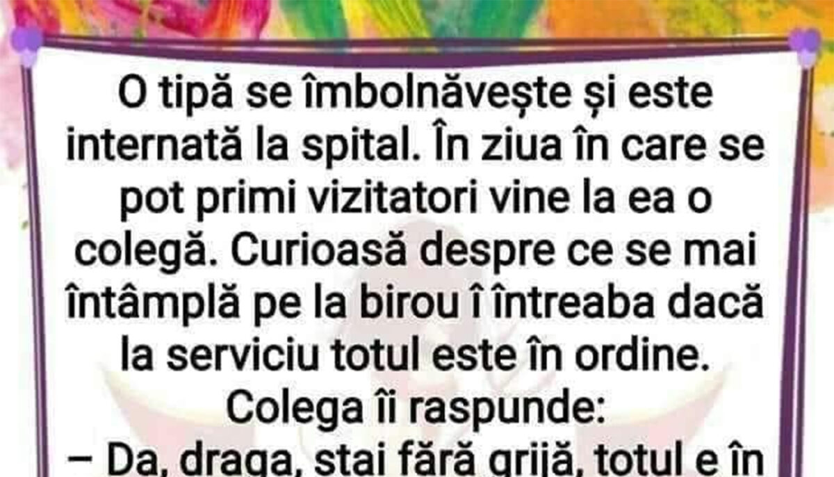 Imagine Stire BANC | „Totul e în ordine la birou, am împărțit atribuțiile tale” | 2review.ro